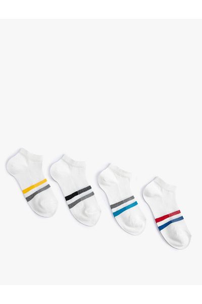 Koton Socks 3 Pack Striped Cotton Blend