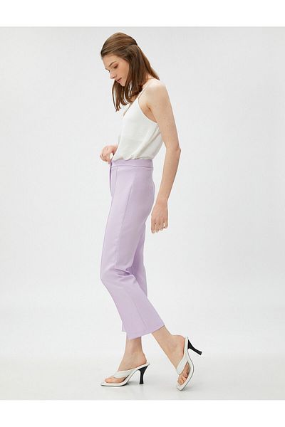 Koton Gerippte Crop-Hose mit hoher Taille