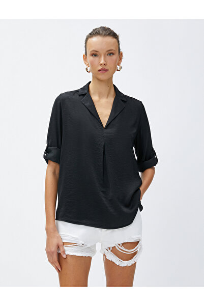 Koton Halenka s košilovým límečkem, rukávy a ohybem