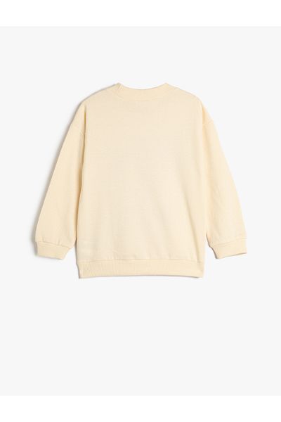 Koton Printed Sweatshirt Raised Crew Neck Long Sleeve