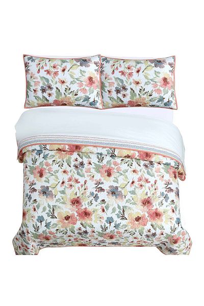 Orange Bed & Bath New Big | 2 Piece Single Size Bed Quilt - Big Blossoms Tangerine|orange236× 203 Cm