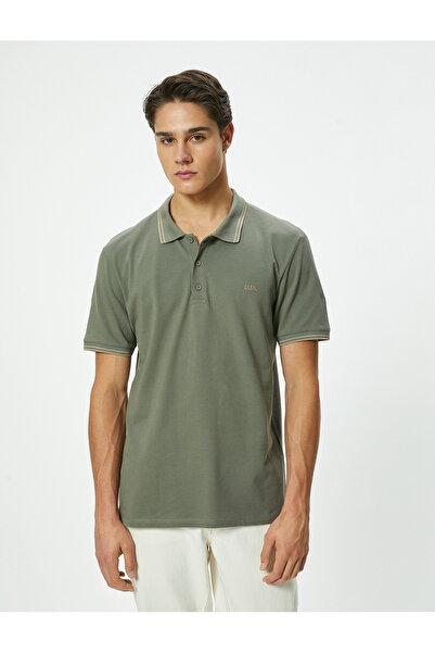 Koton Polokošile s krátkým rukávem a zapínáním na lemování sloganu