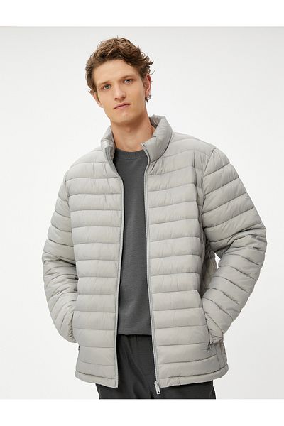 Koton K24 4wam20058hw 031 Gray Men's Outerwear Puffer Coat