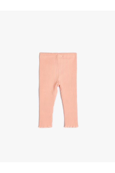 Koton Basic Ribbed Tights with Elastic Waist Cotton