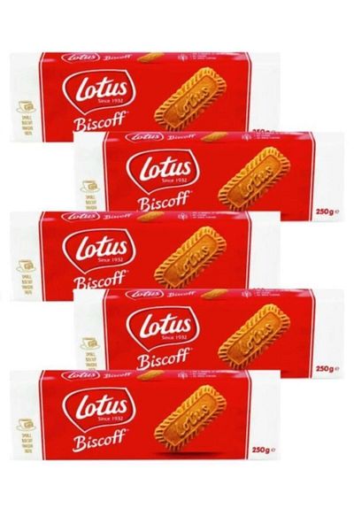 Lotus Biscoff Caramelized Biscuit 250 Gr - Pack of 5