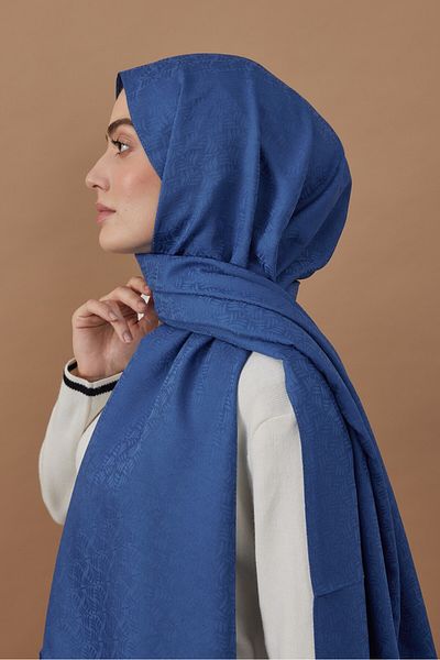 Modakaşmir Şal cu model botanic din seria Jacquard mătăsos