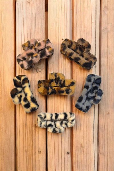 KALBE Large Size Plush Leopard Peg Buckle