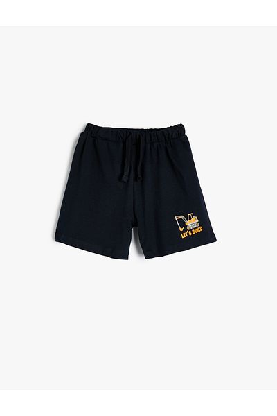 Koton Shorts Tie Waist Elastic Pocket Print Detailed Cotton