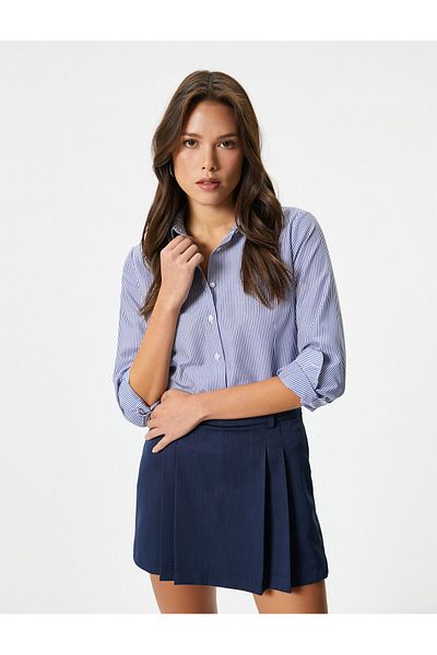 Koton Classic Shirt Slim Fit Buttoned Long Sleeve