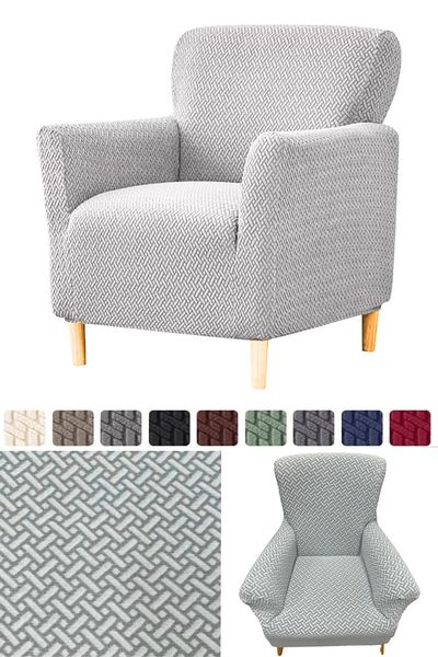 nurlan Brick Pattern Jacquard Sofa Cover,Seat Cover Single Elastic,Washable Sofa Cover
