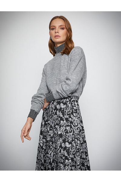 Koton Melis Ağazat X - Soft Textured Crew Neck kötöttáru pulóver