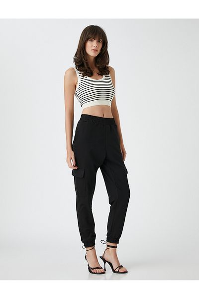 Koton Jogger Cargo Pants with Elastic Waist Pocket