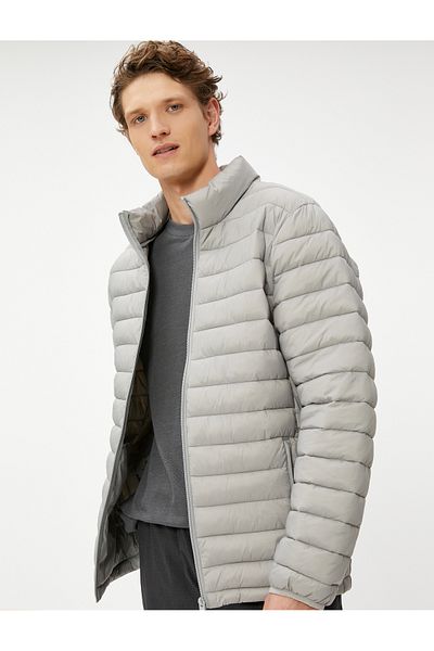 Koton K24 4wam20058hw 031 Gray Men's Outerwear Puffer Coat