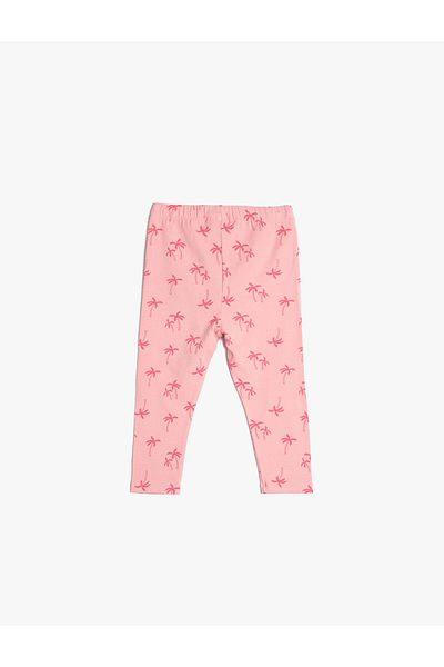 Koton Leggings Palm Tree Printed Cotton with Elastic Waist