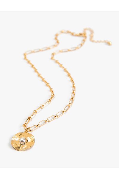 Koton Necklace Chain with Pearl Charm Detail