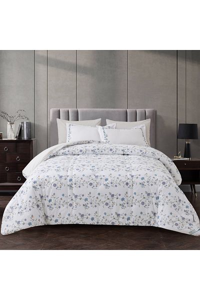 Donetella Cotton Floral Comforter Sets, 4 - Piece Fits 140 X 200 Cms Single Size