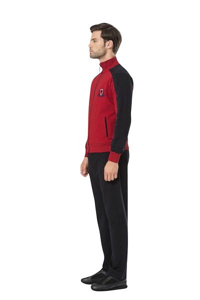 Pierre Cardin Men's Stand Collar Zippered Bottom Top Pocket Tracksuit Set