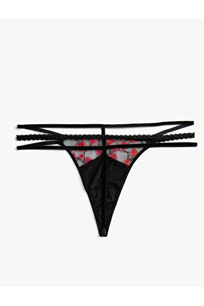 Koton Chiloți din tul cu detaliu de piele brodată