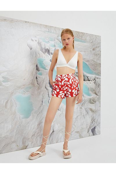 Koton Şahika Ercümen Patterned Pocket Shorts