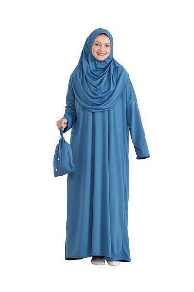 Modish Group Pouch Prayer Dress with Scarf and Tasbih Ready Hijab Clothing Turban Muslim Clothes Suit