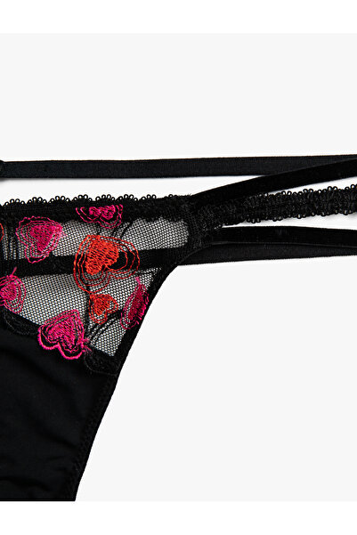 Koton Chiloți din tul cu detaliu de piele brodată