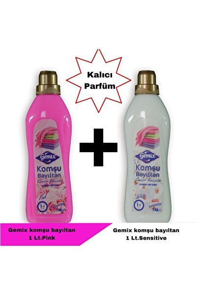 GEMİX Gemix Komşu Bayıltan Konsantre Yumuşatıcı Beyaz Pembe 1000 ml x 2 Adet