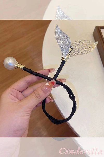 Cinderella Coada de sirenă cu perle - Agrafă ușoară, agrafă pentru femei pentru petrecere, bal și ocazii speciale