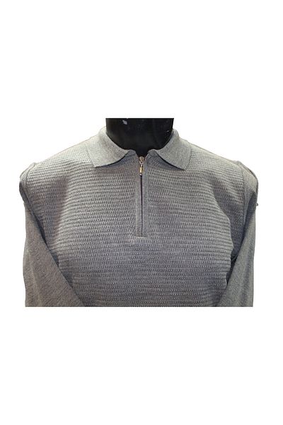 Nehir Men's Zippered Polo Neck Wool Teiko