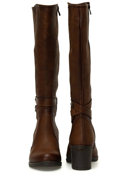 Leona Topuklu Kauçuk Taban Kadın Çizme.