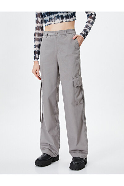 Koton Jogger Kargo Pantolon Beli Lastikli Rahat Kesim Cepli Pamuklu