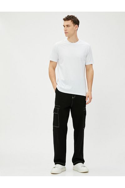 Koton Basic T-Shirt Crew Neck Short Sleeve Cotton