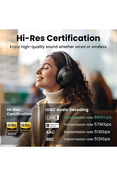 Ugreen HiTune Max5 Hybrid Headphone Over-Ear with ANC - Black