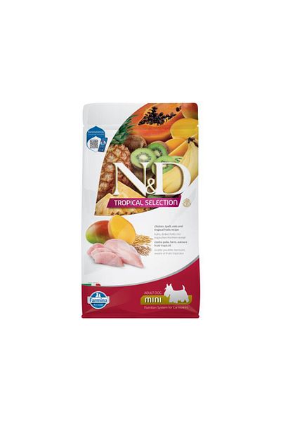 Farmina N&D Chicken Spelt Oats and Tropical Fruits Adult Mini Dry Dog Food - 5 kg