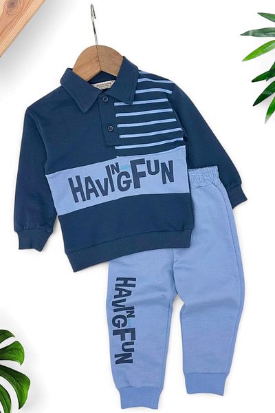 Ege Bebek 3-24 Months Cool Set - Seasonal Collar Printed