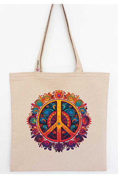 F17 Ajans με τύπωμα Λινό υφασμάτινο τσαντάκι