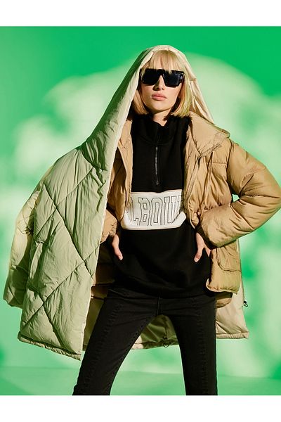 Koton Pufferjacke mit Kapuzentaschendetail
