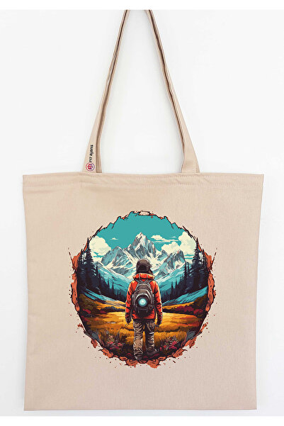 F17 Ajans με τύπωμα Λινό υφασμάτινο τσαντάκι