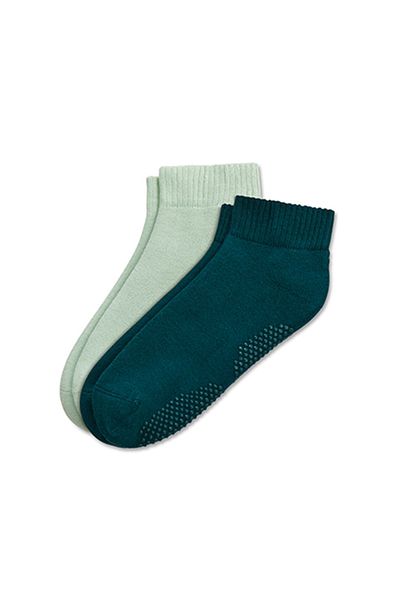MEM SOCKS Комплект от 2 безшевни кърпи от органичен памук (дебели) за пилатес, йога и танци