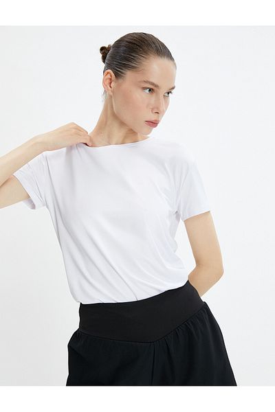 Koton Basic Sports T-Shirt Short Sleeve Crew Neck Soft Handle