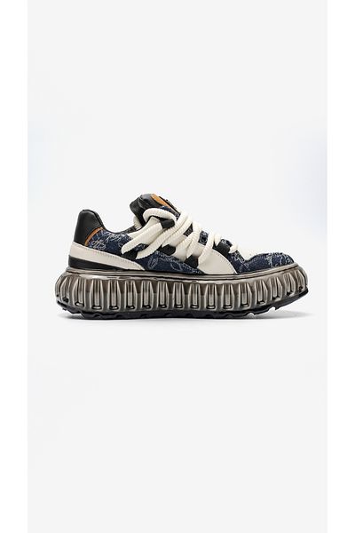 Guja Tenis pentru bărbați cu talpă înaltă din piele cu model
