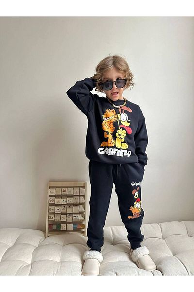 YİGİT BUTİK Character Printed Boy's Bottom Top Set