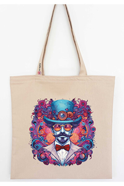 F17 Ajans με τύπωμα Λινό υφασμάτινο τσαντάκι