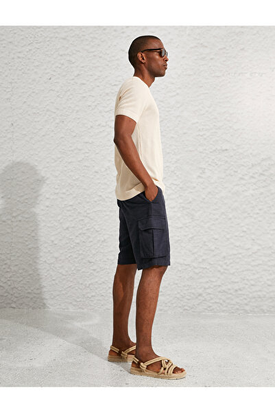 Koton Σορτς Chino από λινό Blend Cargo