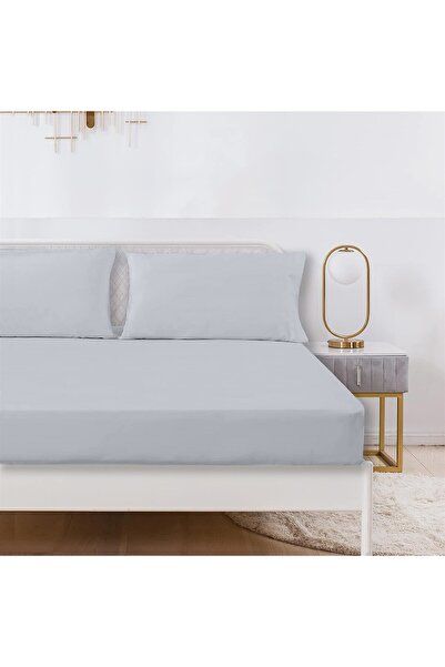 HomeBerry طقم ملاءة سرير مفرد من القطن المطاطي من Linessa - 100x200 سم