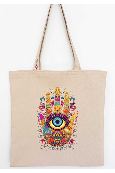 F17 Ajans με τύπωμα Λινό υφασμάτινο τσαντάκι