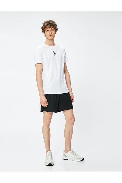 Koton Basic Sports Shorts with Lace Waist and Pocket Detail