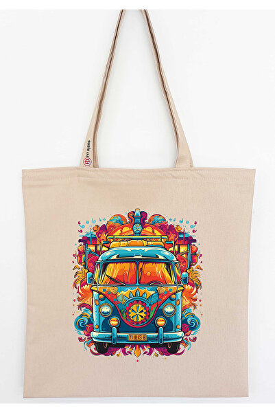 F17 Ajans Geantă din pânză de in imprimată pentru rulotă