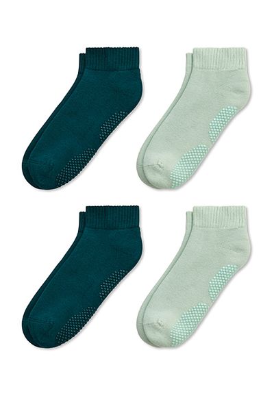MEM SOCKS Комплект от 4 чорапи за пилатес, йога и танци от органичен памук