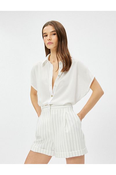 Koton Short Sleeve Shirt Buttoned