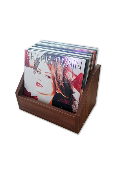 Çıtırtılı Sesler LP Ceviz Plak Kasası (Açık)